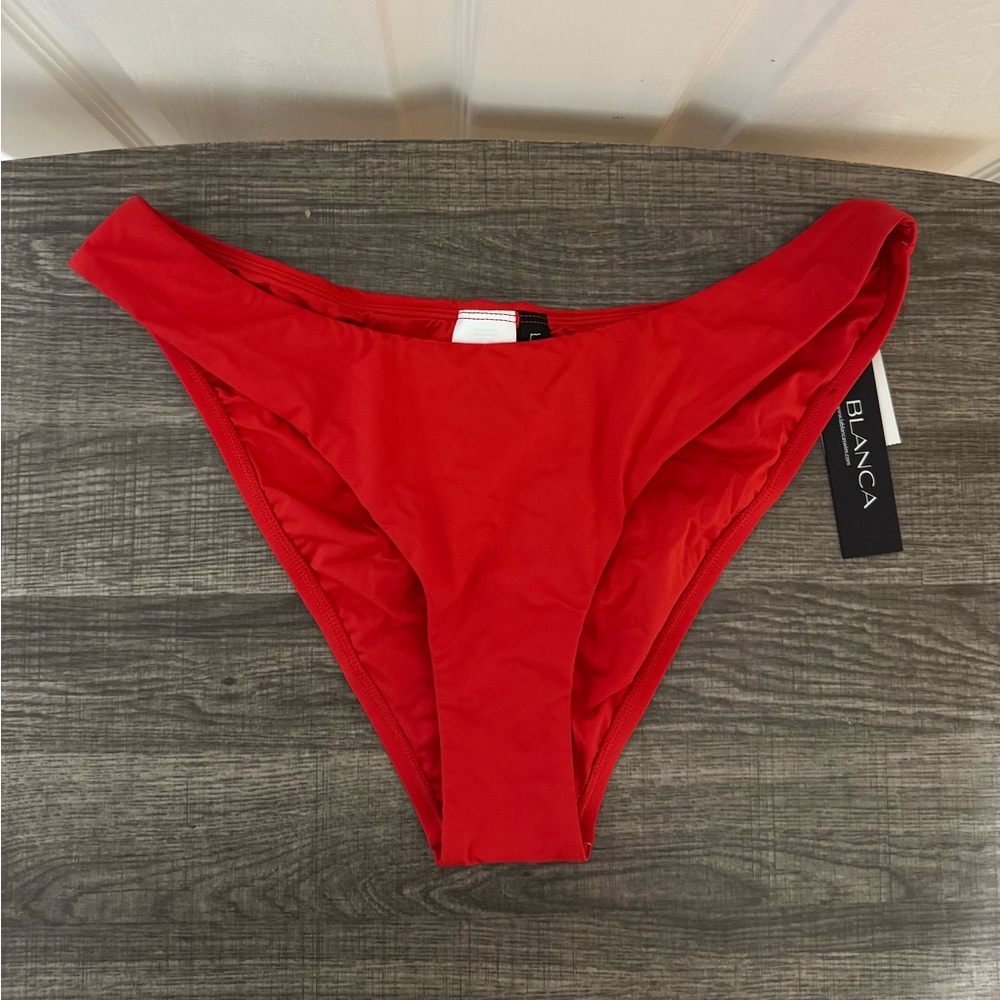NWT La Blanca Red Bikini Bottoms Size 16